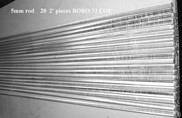 6mm Schott Boro Artistic Borosilicate Rod - BR-06